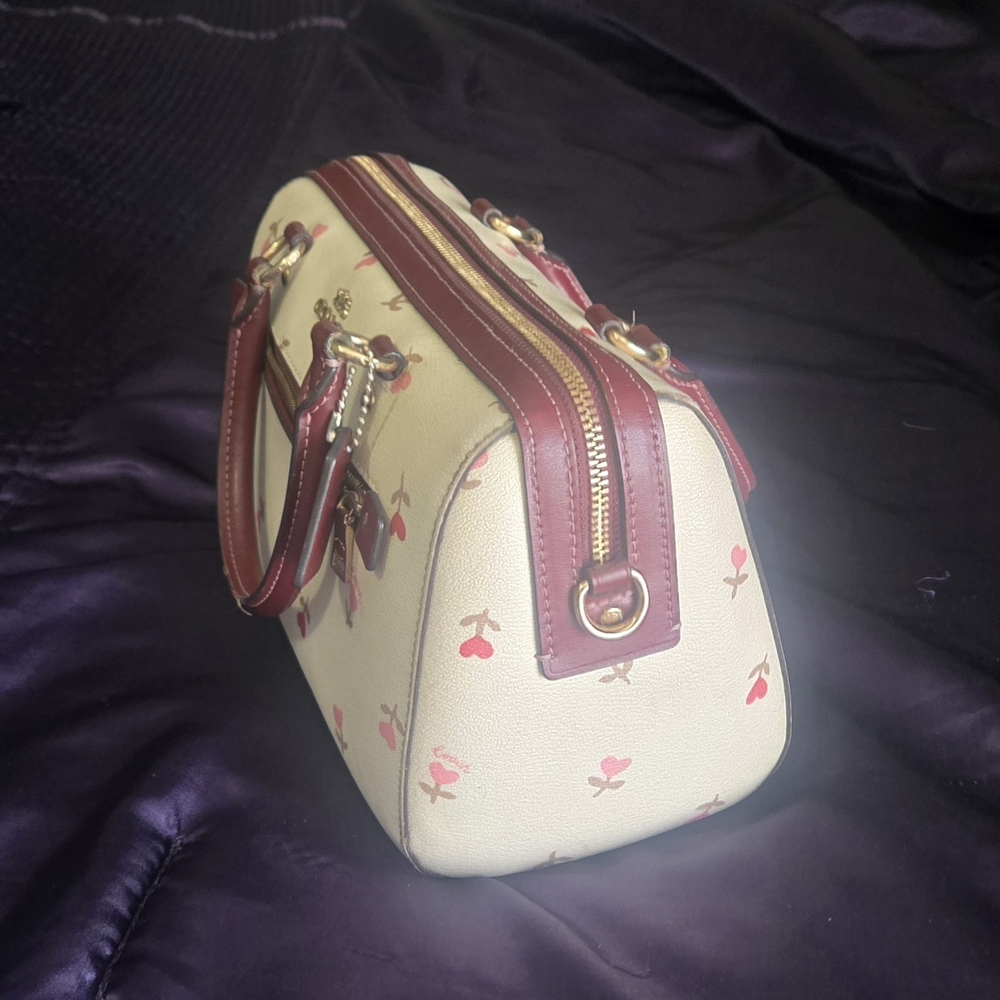 Coach Cream and Tan Satchel - Picture 2 of 3